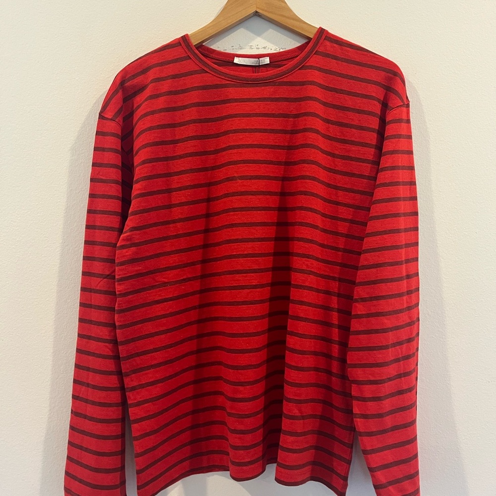 Zara Red Striped Long Sleeve Tee-NEW with tags